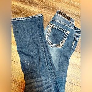 Rock and roll low rise bootcut jeans